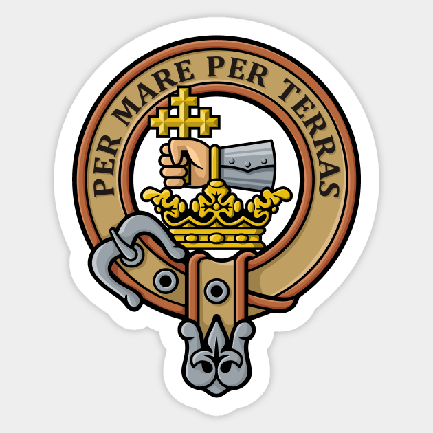Clan MacDonald Crest Clan Macdonald Crest Sticker TeePublic